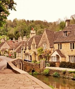 Vintage English Village paint by numbers