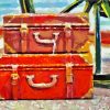 Vintage Travel Bags Art paint by numbers