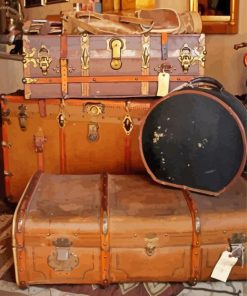 Vintage Travel Cases paint by numbers
