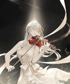 Violin Player Anime Girl paint by number