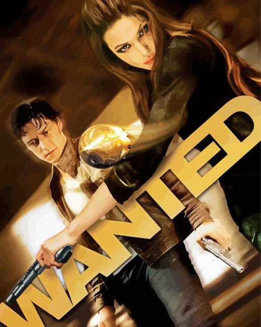 Wanted Action Movie paint by number