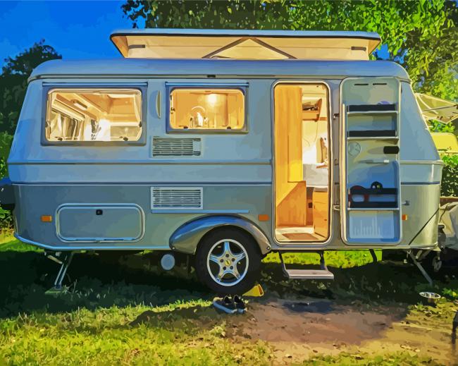 Camper Trailer paint by number