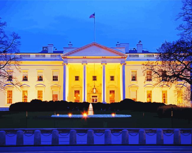 White House Washington paint by number
