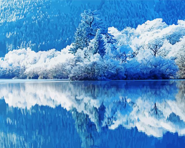 Winter Reflections paint by number