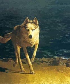 Wolf Dog By Jamie Wyeth paint by numbers