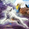 Wolf And Eagle Art paint by number