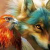 Wolf And Eagle paint by number