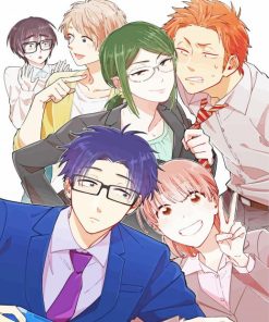 Wotakoi Anime Characters paint by number
