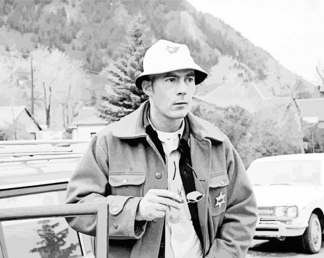 Young Hunter S Thompson paint by number