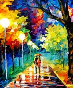 Abstract Couple Walking paint by number