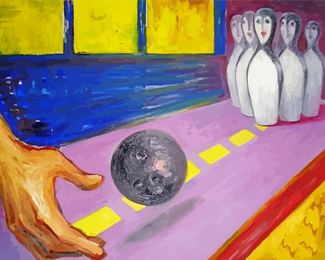 Bowling Illustration Art paint by numbers