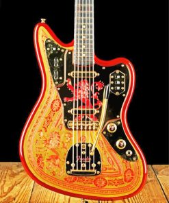Aesthetic Fender Jaguar Guitar paint by number