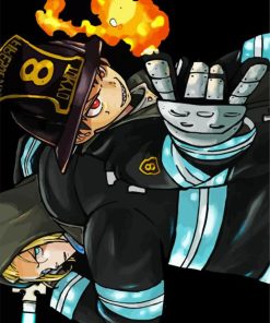 Aesthetic Fire Force paint by number