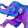 Aesthetic Purple Elephant paint by number