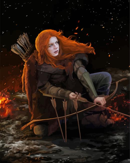 Aesthetic Ygritte paint by number