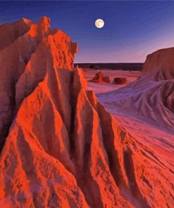 Amazing Australian Desert Landscape paint by number
