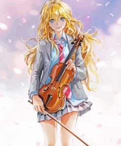 Anime Girl Violinist paint by number