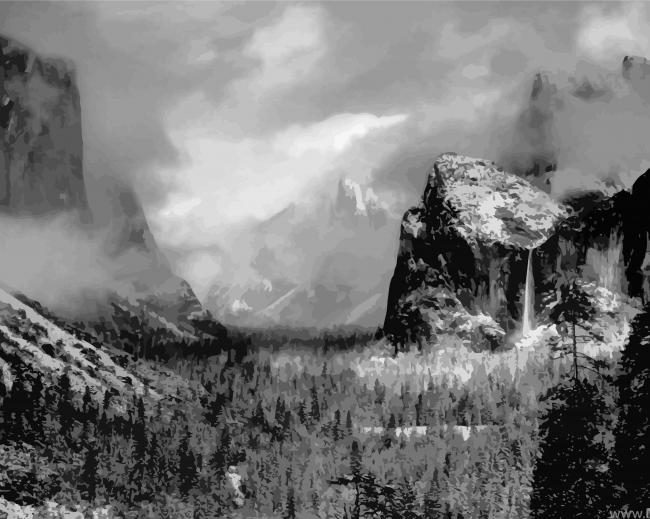 Ansel Adams Photographer Art paint by number