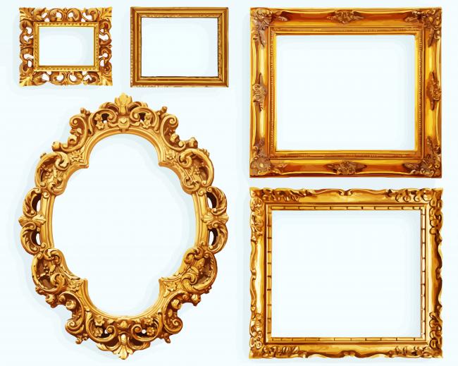 Antique Picture Frames paint by number