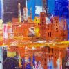 Artistic Abstract City Art paint by numbers