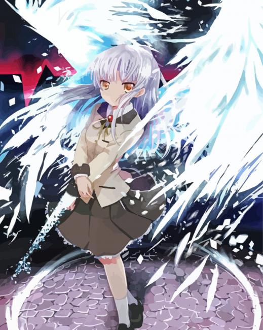 Beautiful Angelic Anime Girl paint by number