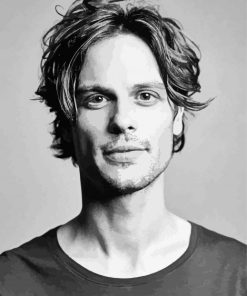 Black And White Matthew Gray Gubler paint by number