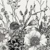 Black And White Vintage Flowers paint by number