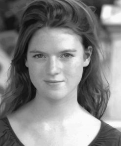 Black And White Young Rose Leslie paint by number