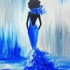 Blue Lady Art paint by number