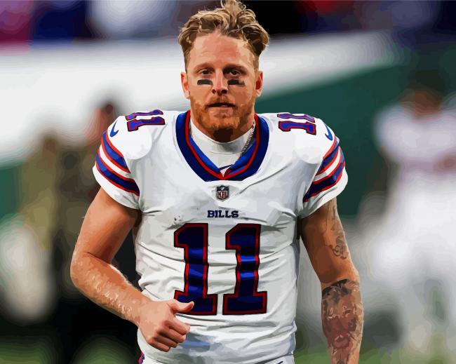Buffalo Bills Cole Beasley paint by number