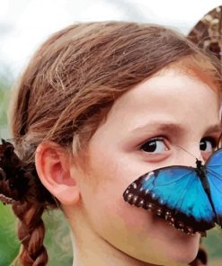 Butterfly Girl Face paint by number