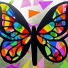 Cool Butterfly Sun Catcher paint by numbers