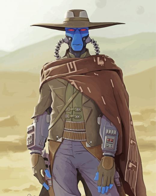Cad Bane Star Wars paint by number