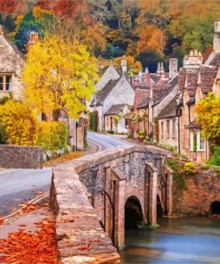 Castle Combe Cotswolds paint by number