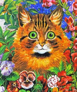 Cat Study Louis Wain paint by number