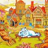 Cats Relaxing In The Grounds At Napsbury Louis Wain paint by number