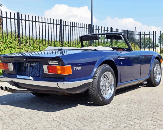 Classic Triumph TR6 paint by number
