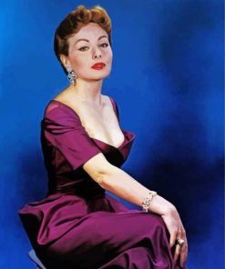 Classy Jeanne Crain paint by number
