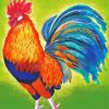 Colorful Chiken Bird Art paint by numbers