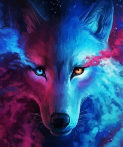 Colorful Fox paint by number