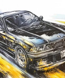 Cool Bmw E36 Art paint by numbers