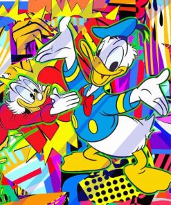 Disney Duck Family Pop Art paint by number