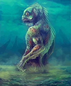 Fantasy Dagon paint by number