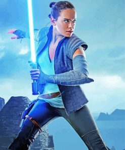 Female Jedi Star Wars paint by number