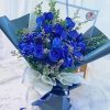 Fresh Blue Rose Flowers Bouquet paint by number