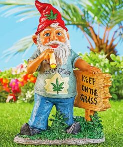 Garden Gnome Smoking Art paint by numbers