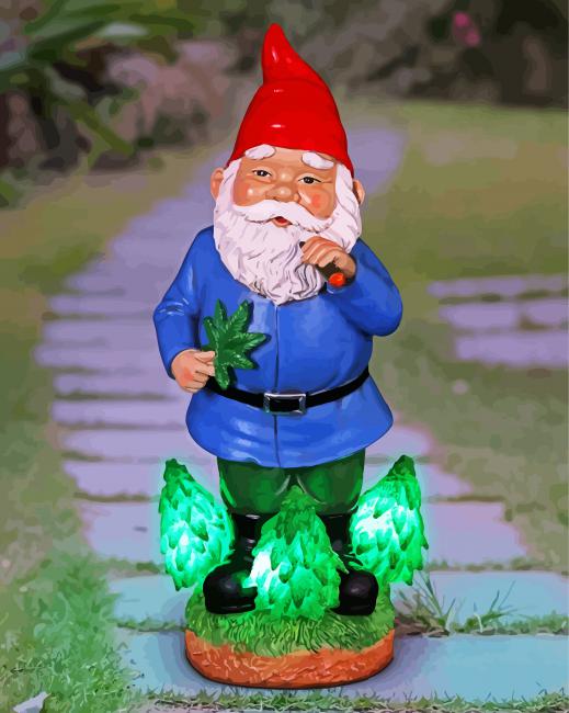 Gnome Smoking paint by numbers