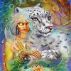 Goddess And Leopard Art paint by numbers