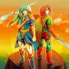 Golden Sun Characters paint by numbers