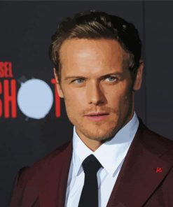 Handsome Sam Heughan paint by number